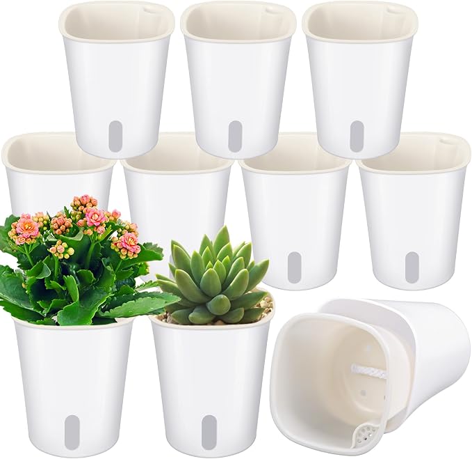 10 Pcs 3.74 Inch Self Watering Pots Self Watering Planters by Ziliny