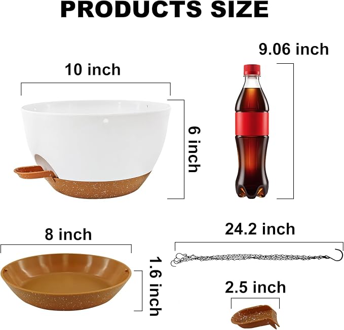 10 inch Hanging Planters for Indoor Plants, 3 Pack Self-Watering Hanging - Image 3