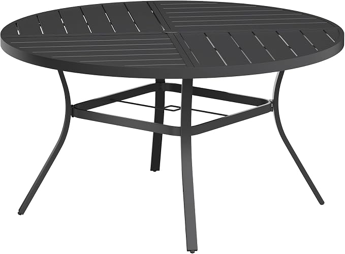 VICLLAX Round Patio Table with Adjustable Umbrella Hole by HOME