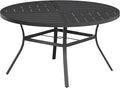 VICLLAX Round Patio Table with Adjustable Umbrella Hole by HOME