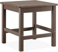Psilvam Oversized Outdoor Side Table, 19.68" Poly Lumber Adirondack Side Table by PsilvamGardenFurniture