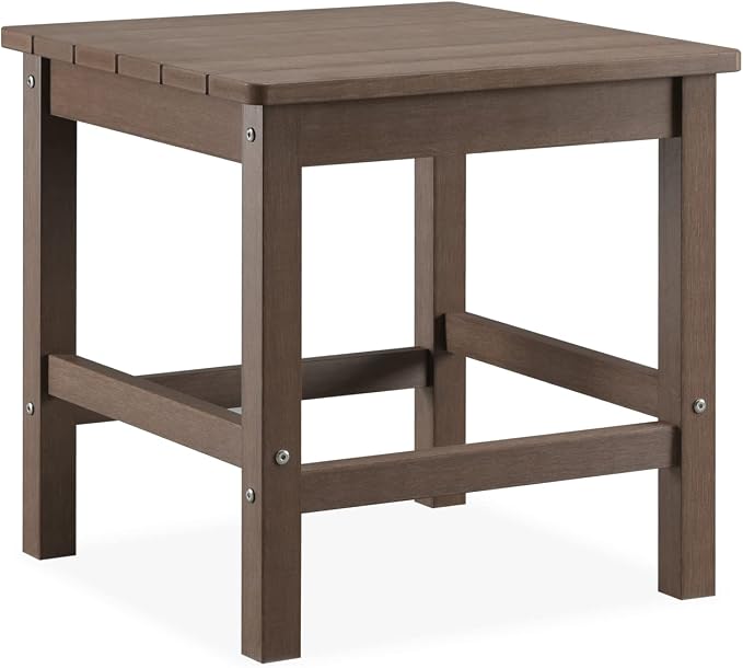 Psilvam Oversized Outdoor Side Table, 19.68" Poly Lumber Adirondack Side Table by PsilvamGardenFurniture