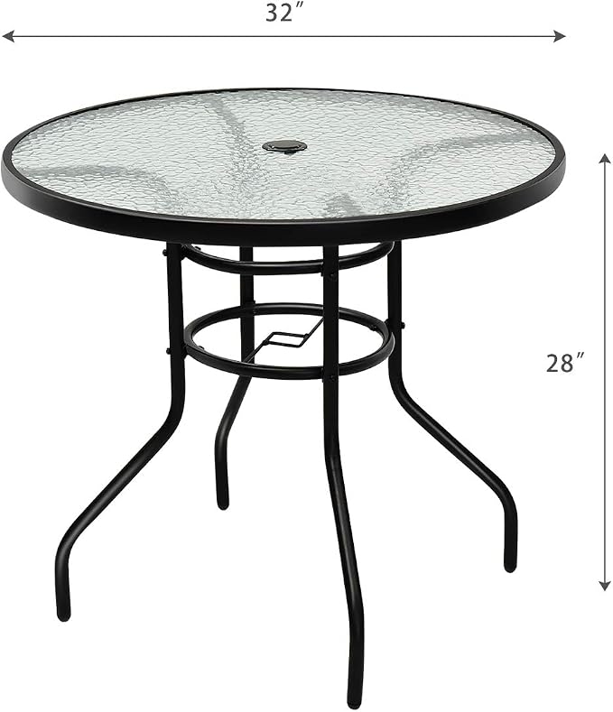 Tangkula 32" Round Outdoor Table - Image 3