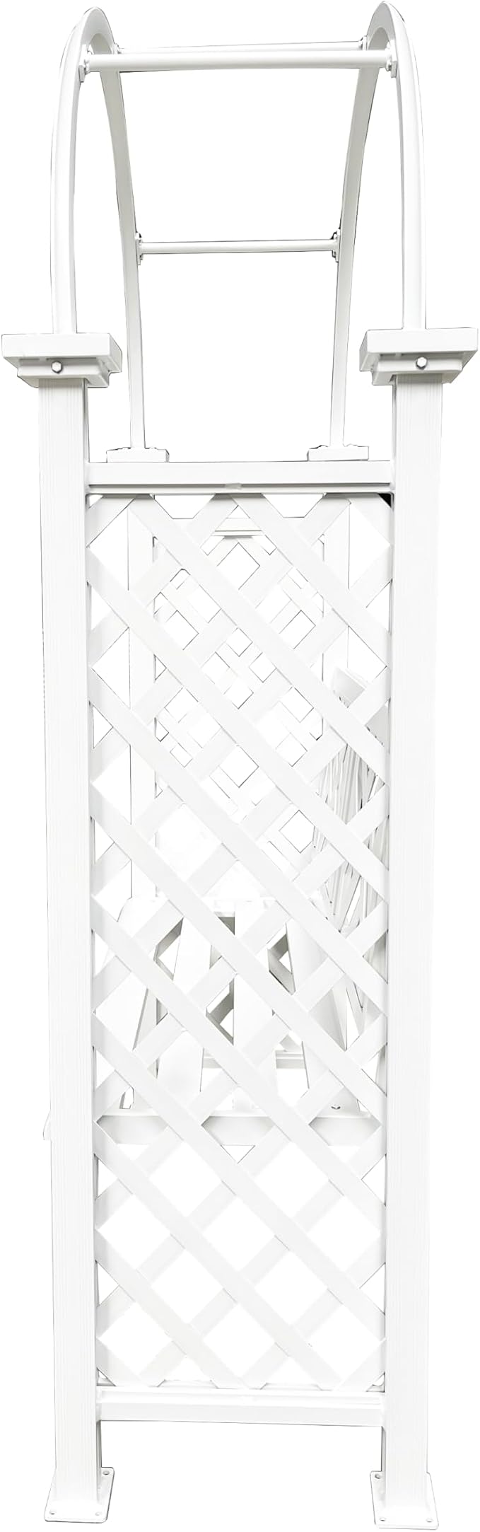Oakland Living White Aluminum Garden Arbor Arch - Image 4