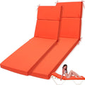 2 Pcs Indoor Outdoor Chaise Lounge Cushions Sponge Bench Outdoor Furniture by SmoothNovelty