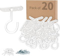 20Pack Ceiling Hooks Bulk for Hanging Plants 2.5in White by QualityEfficiency