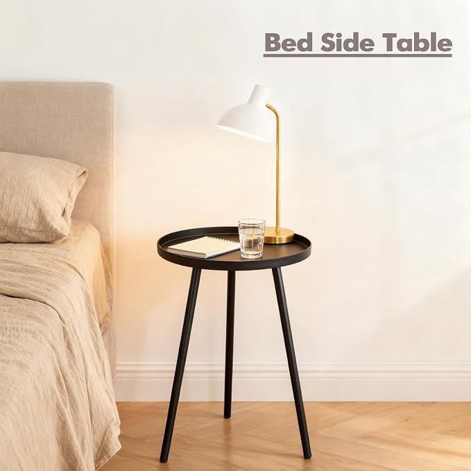 2 Pack Outdoor Side Table, 12.6" Patio Round Tables - Image 6