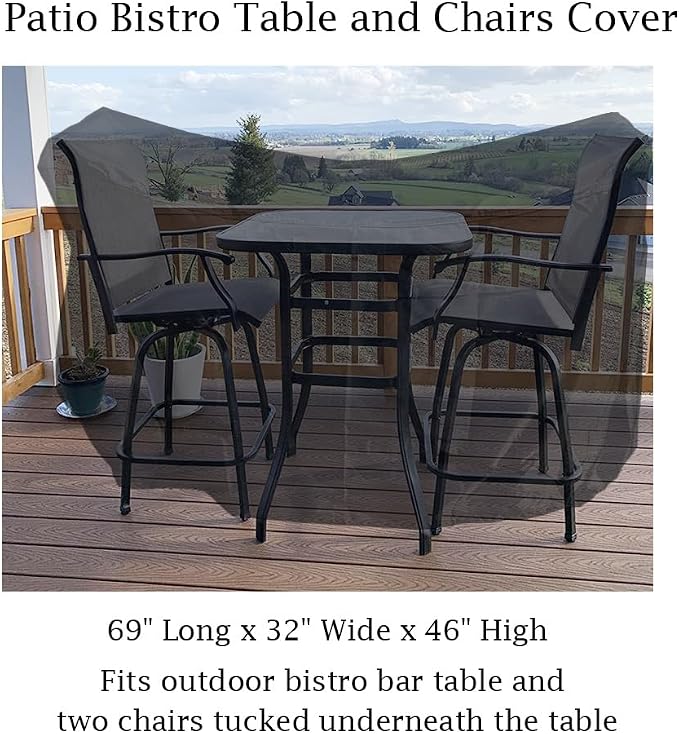 Outdoor High Top Bar Height Dining Set Cover - Image 2