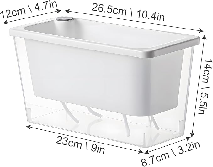 Window Box Planter, 2 Pack 10 Inch Plastic Self Watering Pots - Image 2