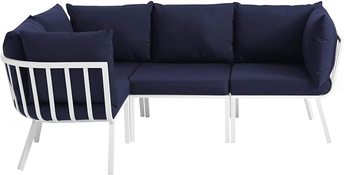 Modway Riverside Outdoor Patio Aluminum Sectional Set - Image 2