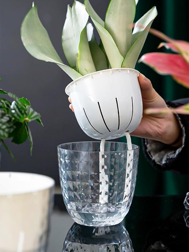 4 Pack 4 inch Self Watering Pots Planters - Image 8