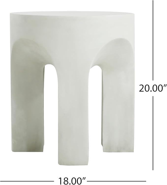 Christopher Knight Home Ottilie Outdoor Side Table, Lightweight Concrete Garden - Image 2