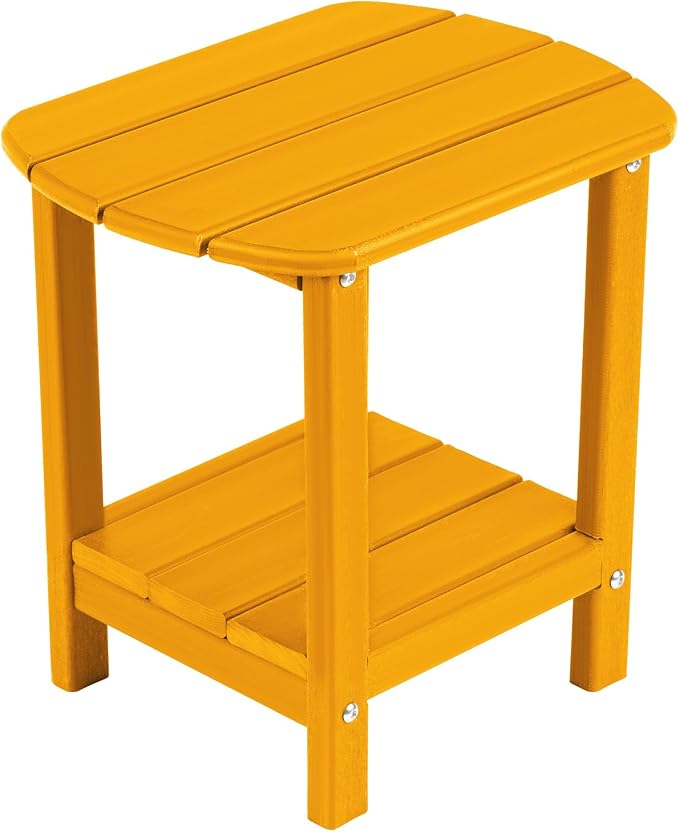nalone Adirondack Side Table 16.5" Outdoor Side Tables HDPE Plastic Double by NALONE