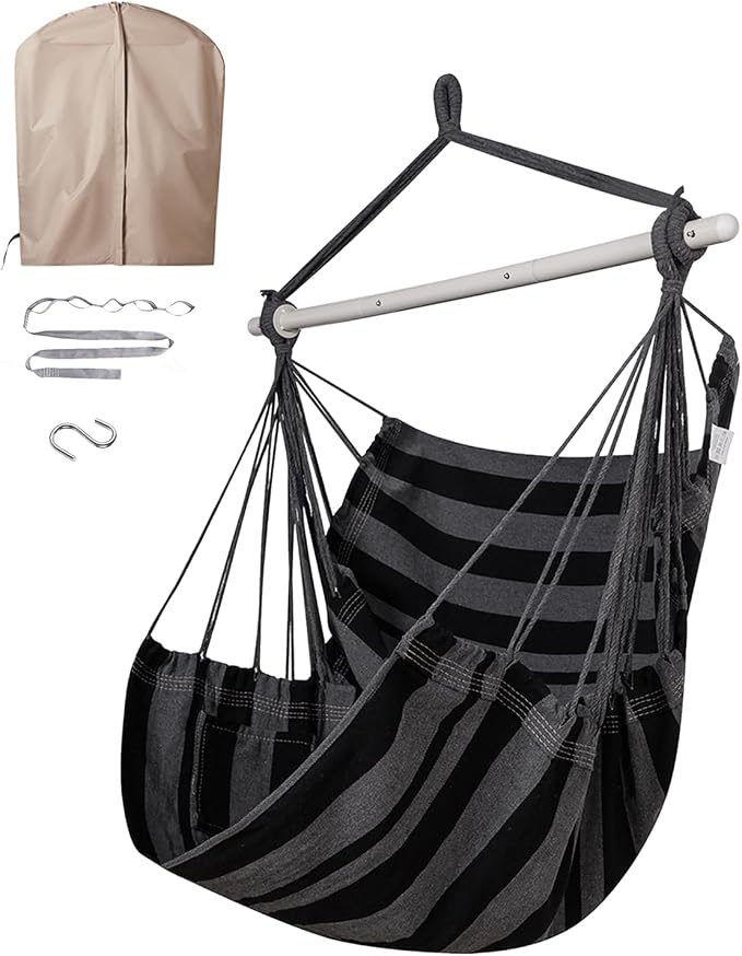 ADVOKAIR Hammock Chair Swing, Heavy-Duty Hanging Rope Swing Seat Supports 500 by ADVOKAIR-ChillNaturally