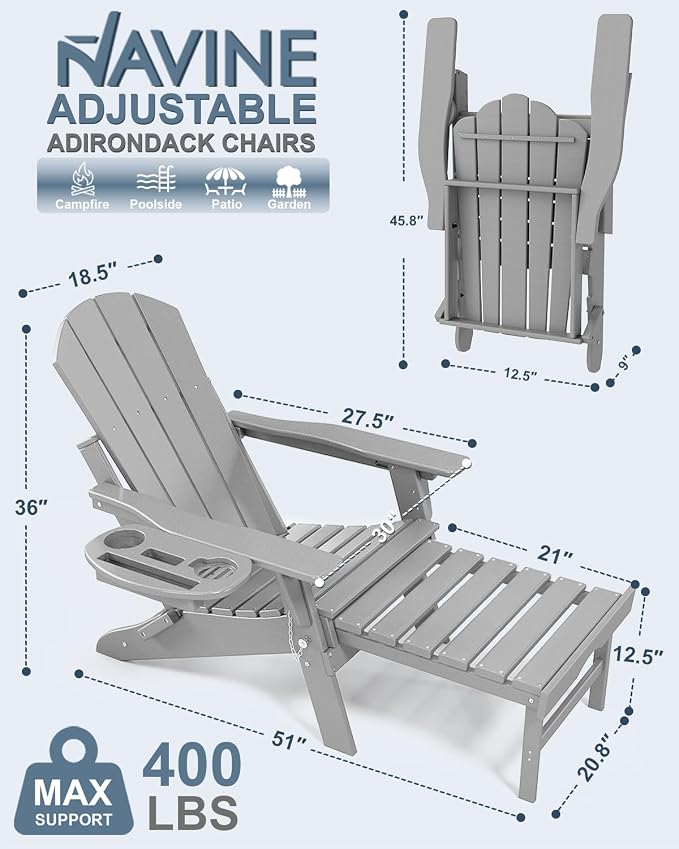 Adjustable Adirondack Chair - Image 3