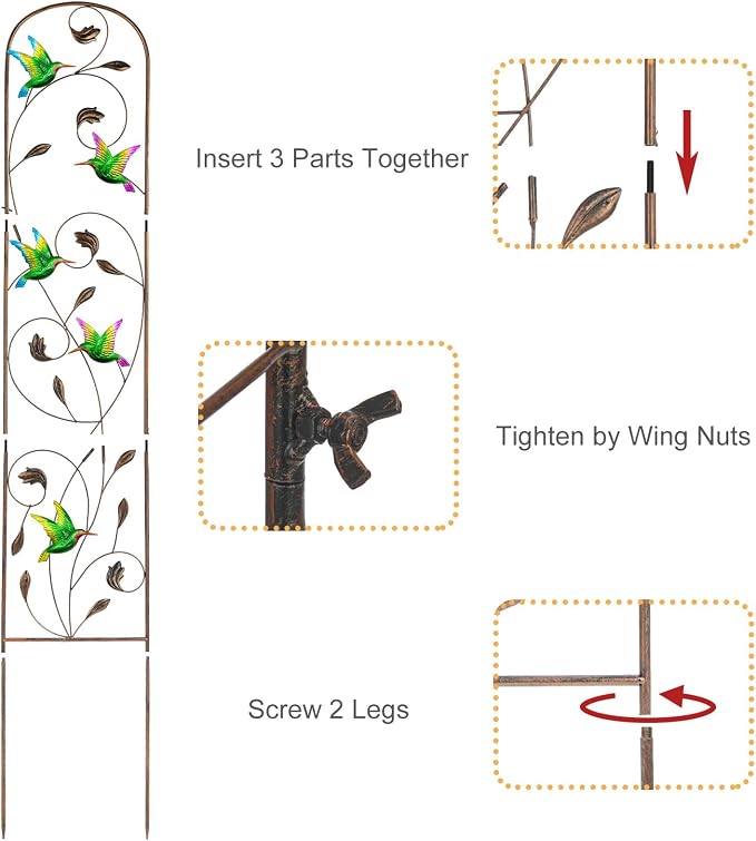 LEWIS&WAYNE 2 Pack Metal Garden Trellis - Image 4