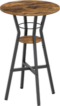 Bar Table, 2-Tier Round High Top Table, Pub Table, Home Bar Counter Height by Yatiney