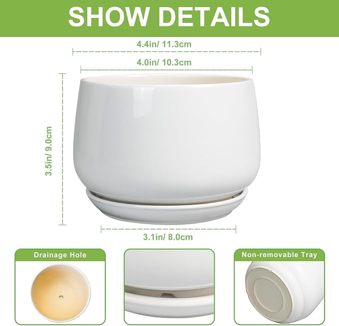 G EPGardening Ceramic Plants Pots - Image 2