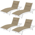 Sundale Outdoor Olefin Quilted Lounge Cushion Set of 4, Patio Foldable Chaise by SundaleOutdoor