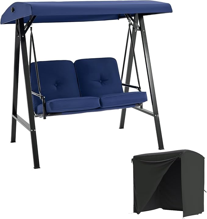 AECOJOY 2-Seat Outdoor Patio Swing Chair by AECOJOY
