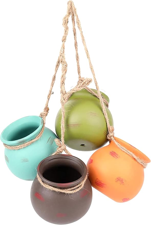 Yesland Ceramic Hanging Mini Flower Planters, Wall or Ceiling Mount - Image 4