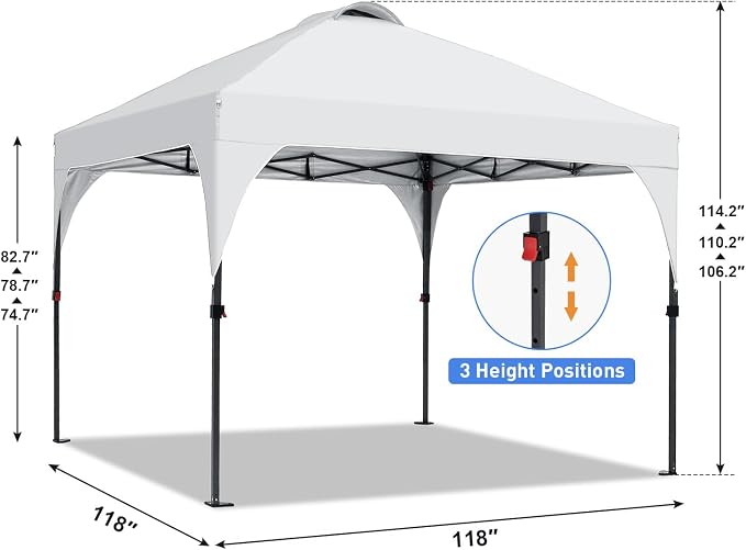 Pop Up Canopy, 10x10 FT Instant Outdoor Canopy Tent - Image 5