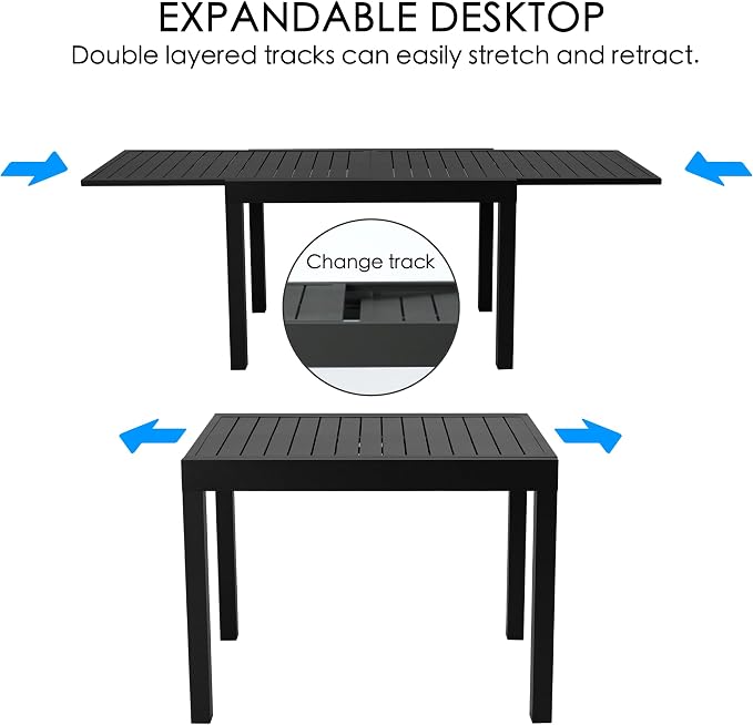 Kozyard Villa Expandable Patio Dining Table - Image 5
