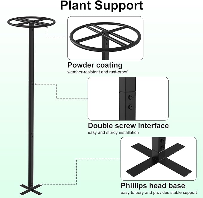 Adjustable Dragon Fruit Trellis, Heavy Duty Metal Plant Support Frame - Image 3