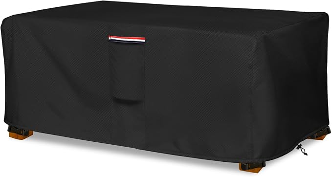 Outdoor Coffee Table Cover, Waterproof Rectangular Patio Small Side Table Cover by Okcool