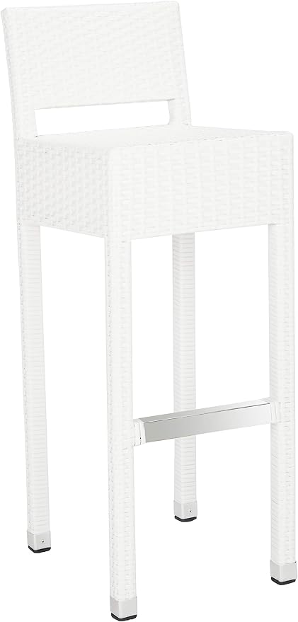SAFAVIEH FOX5212A Collection Landry Black Indoor/Outdoor Bar Stool - Image 4