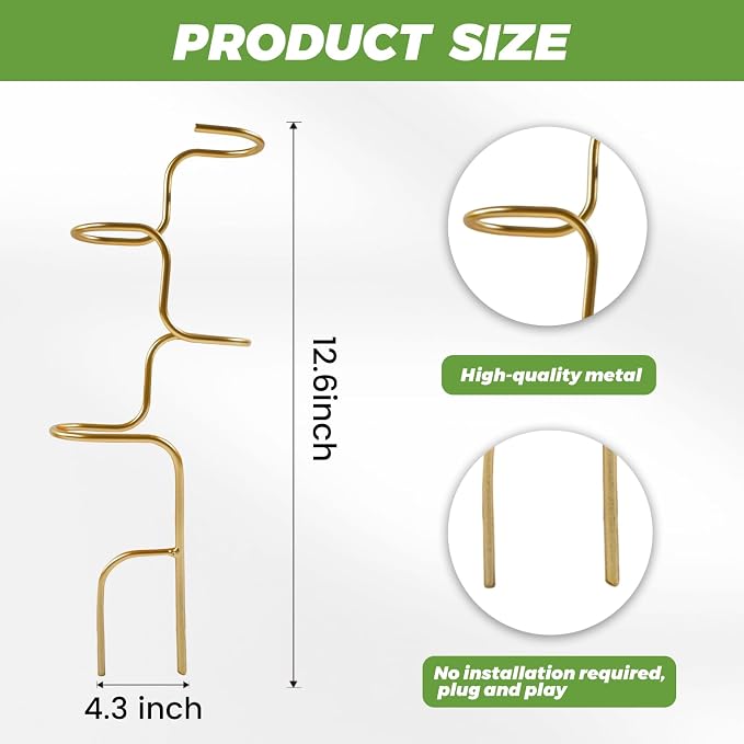 3PCS Indoor Plant Support – Durable Metal Garden Stakes - Image 2