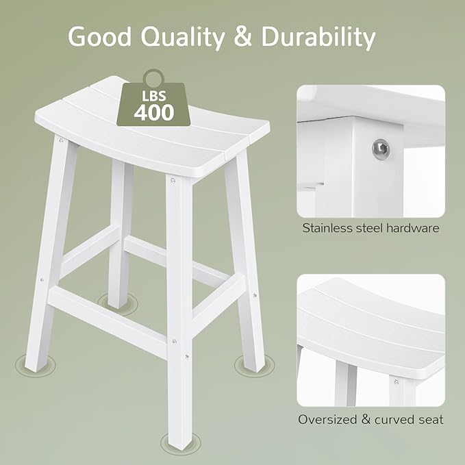 Stoog Weatherproof Bar Stools Set of 4, - Image 5