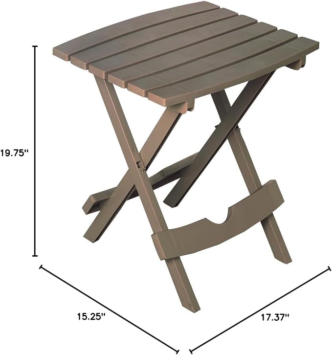 Adams Quik-Fold Side Table, Portobello - Image 3