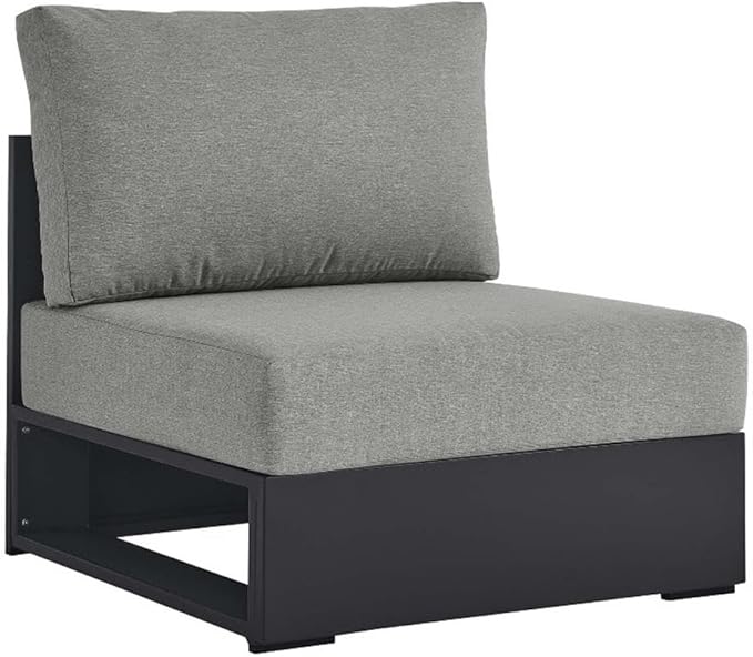 Modway Tahoe Aluminum Armless Patio Gray Modular Weather-Resistant by Modway
