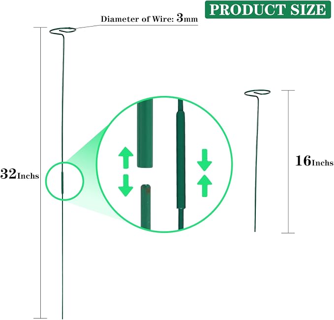 4 Pack Plant Stakes, Plant Support Stakes - Image 2