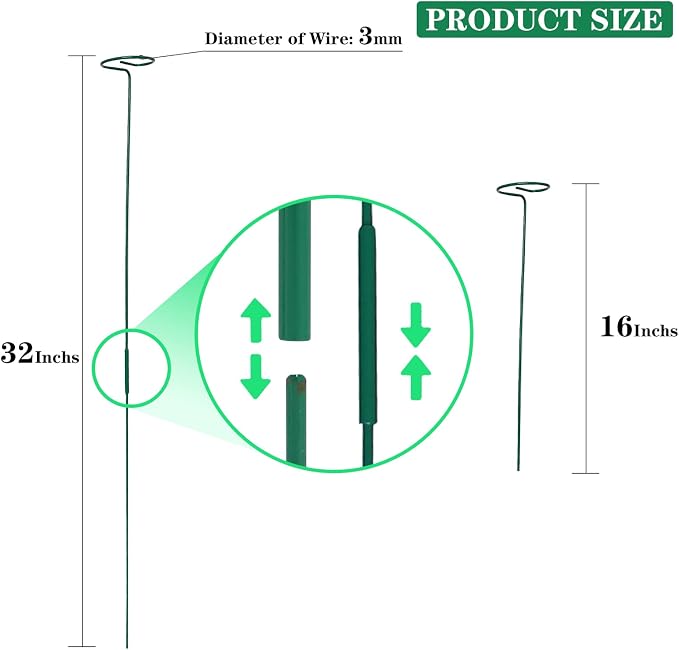 12 Pack Plant Stakes, Plant Support Stakes - Image 2