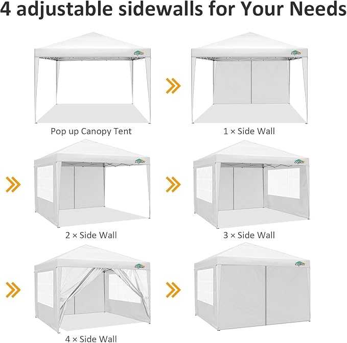 COBIZI 10x10 Pop Up Canopy Tent - Image 7
