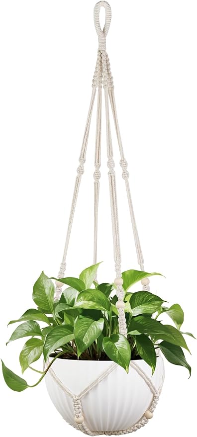 Mkono 43 Inch Macrame Plant Hanger Large by Mkono