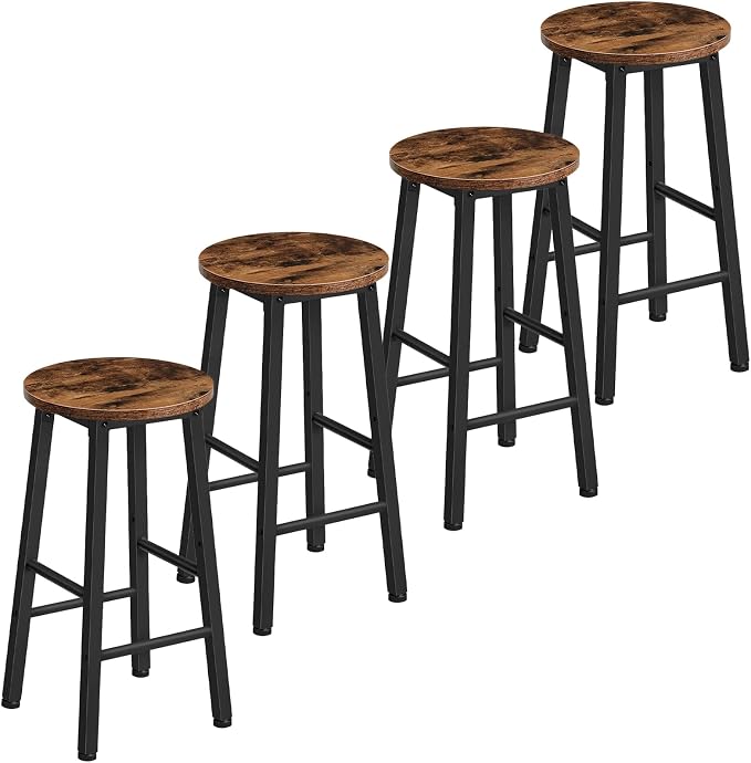 HOOBRO Bar Stools, Barstools Set of 4, Counter Height Barstools, 24.8" Bar by HOOBRO