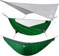 Camping Hammock with Mosquito Net & Hammock Underquilt and Rain Fly Tarp by CROSSHIP