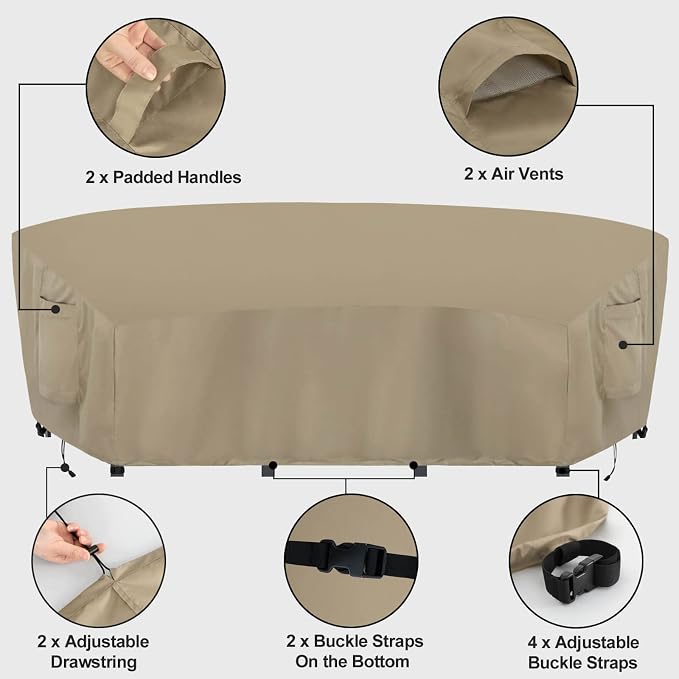 OutdoorLines Waterproof Curved Outdoor Sectional Cover - Image 5