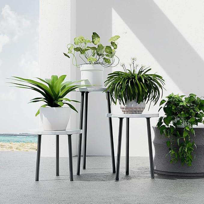 Plant Stand Indoor Tall: Corner Wood Plant Stand 2 Pack Mid Century Modern Decor - Image 6