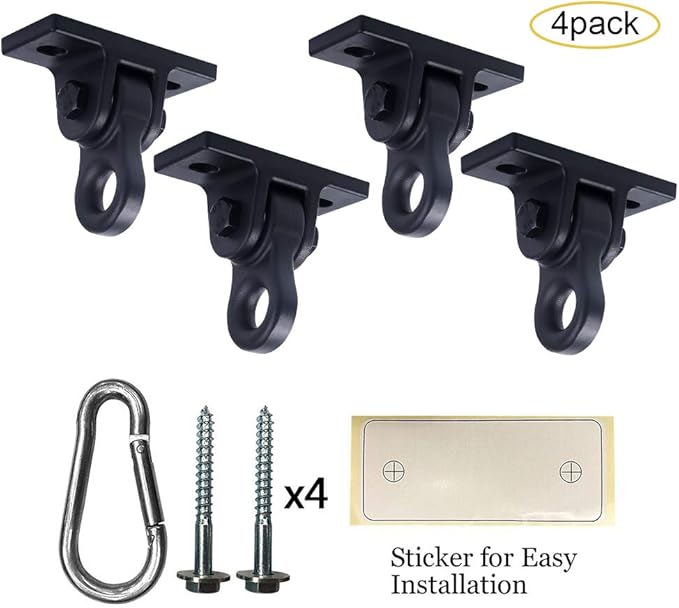 Heavy Duty Black Swing Hangers Screws Bolts Included Over 5000 lb Capacity - Image 6