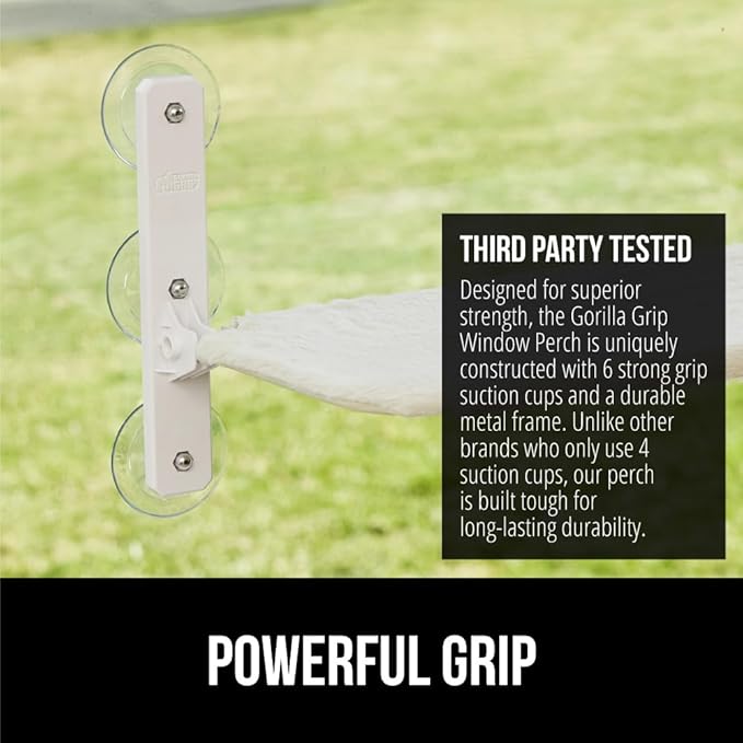 GORILLA GRIP Cat Window Perch, Foldable Cat Window Hammock Bed - Image 3
