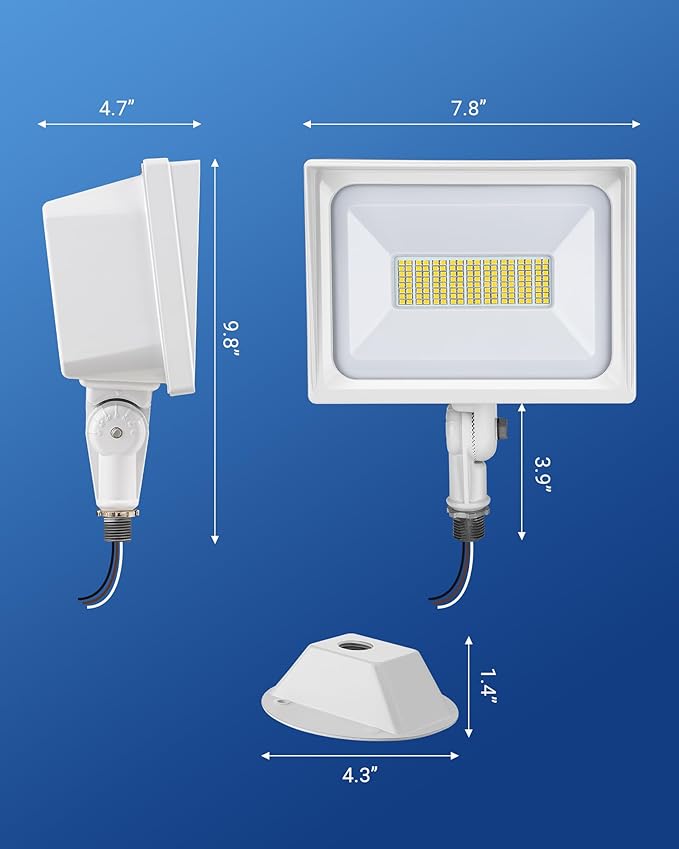 DEWENWILS 2-Pack 65W Flood Lights Outdoor, 6670 LM Super Bright Security Light - Image 6