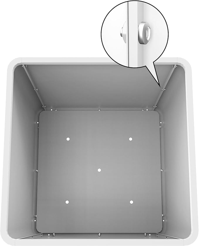 Large Metal Outdoor Planter Box 24" W x 24" D x 24" H, Cube Planters - Image 7