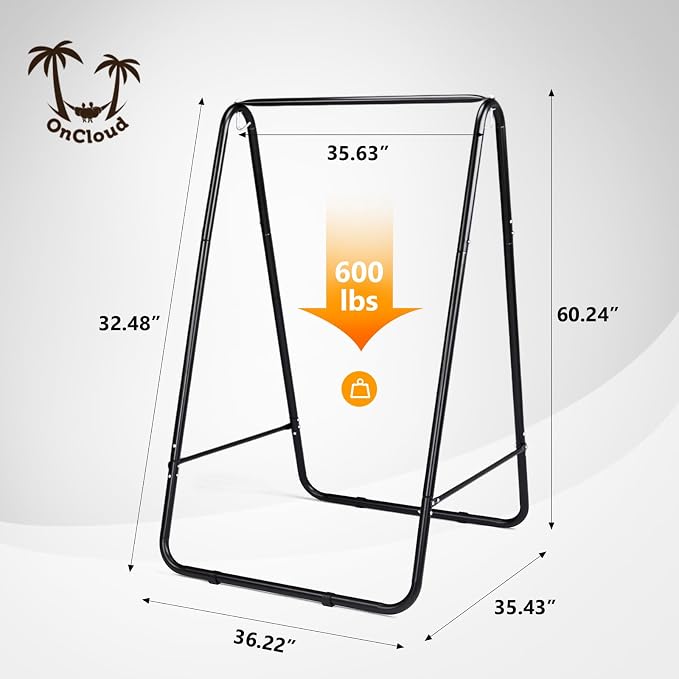 ONCLOUD 600LBS Heavy-Duty Hammock Chair Stand, A-Shaped Universal Multi-Use - Image 4