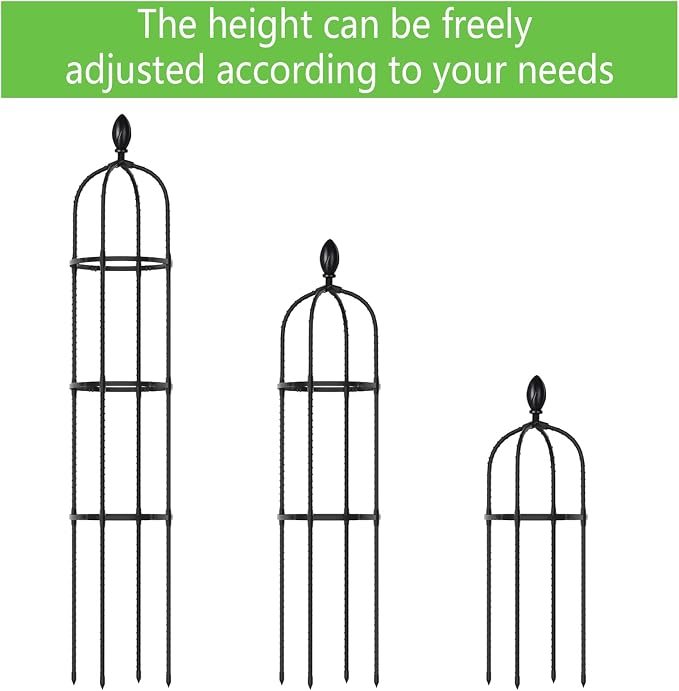 2 Pack 5Ft Tall Garden Obelisk Trellis - Image 4