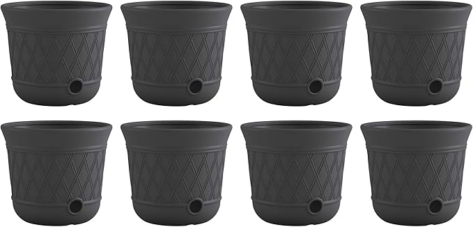 Suncast 8 Pack 14" x 12" Round Resin Decorative Weatherproof Outdoor Hideaway by Suncast