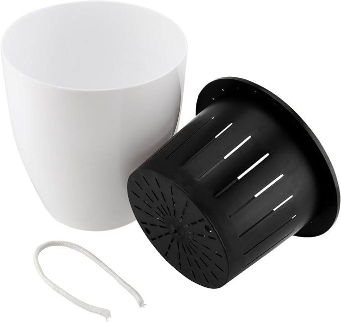 5 Pack 7 Inch Self Watering Plant Pots, Self Watering Planter - Image 4